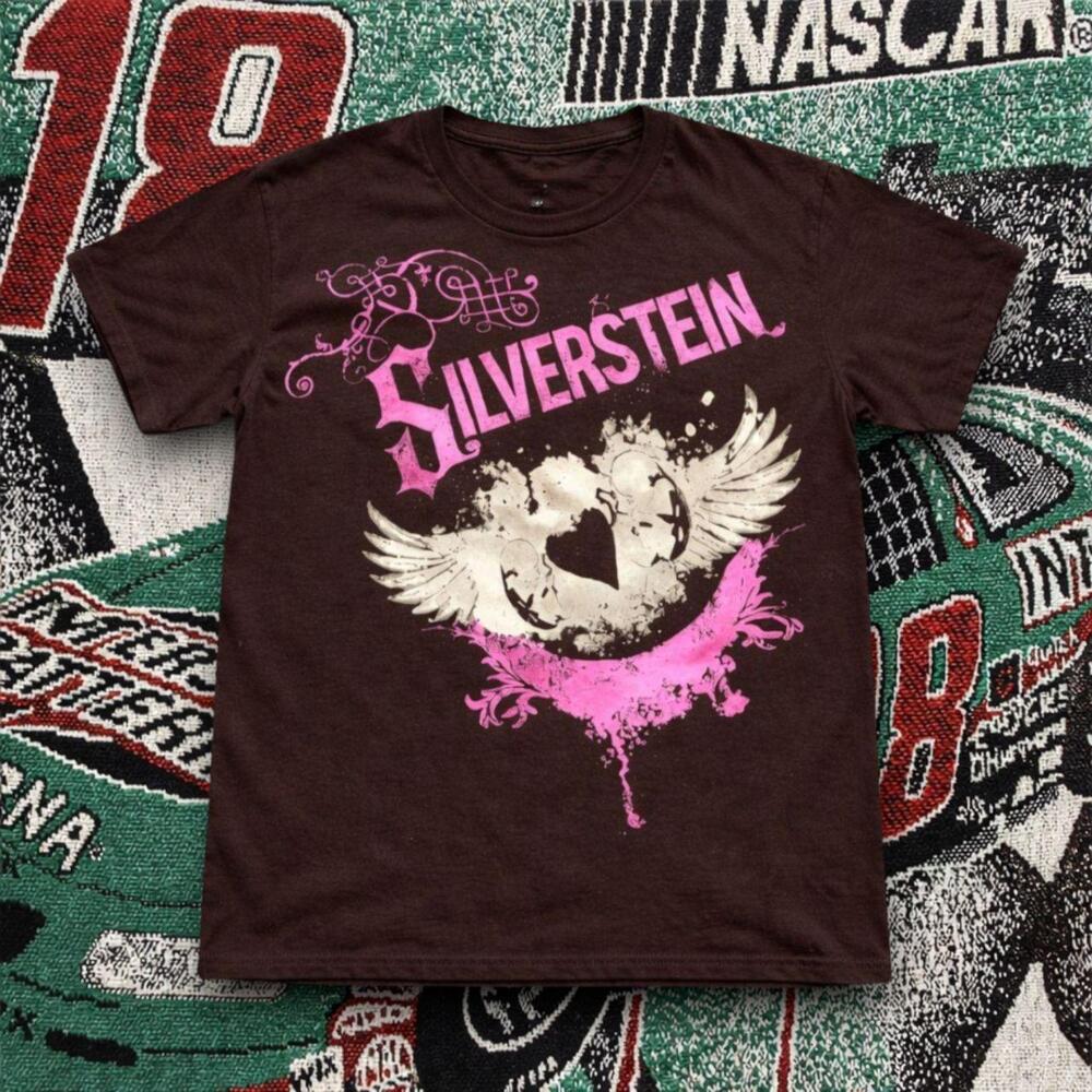 Y2K Emo Silverstein Graphic Tee Brown Unisex